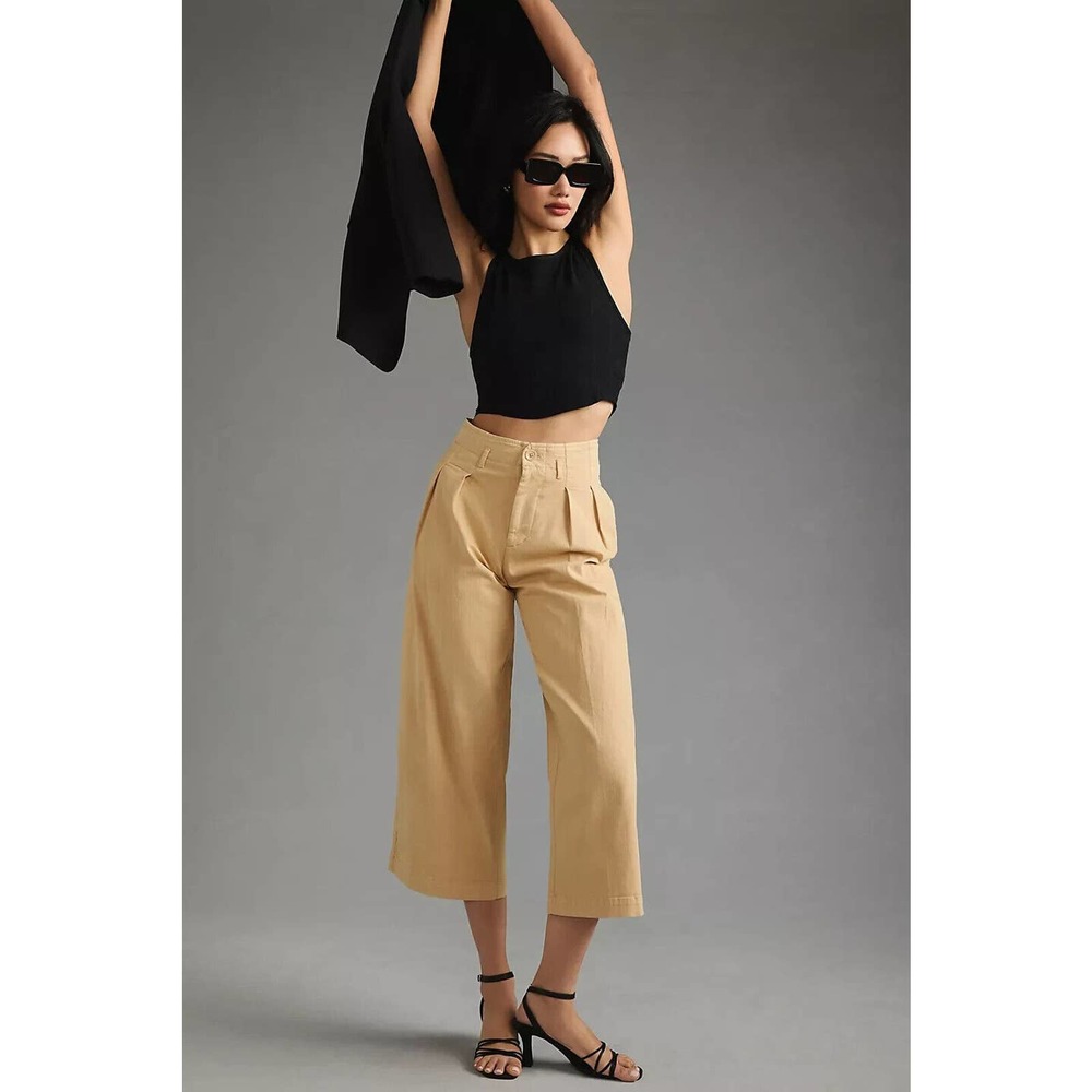 NWD Anthropologie Maeve Remi Wide-Leg Crop Chino Pants size 20W Plus
